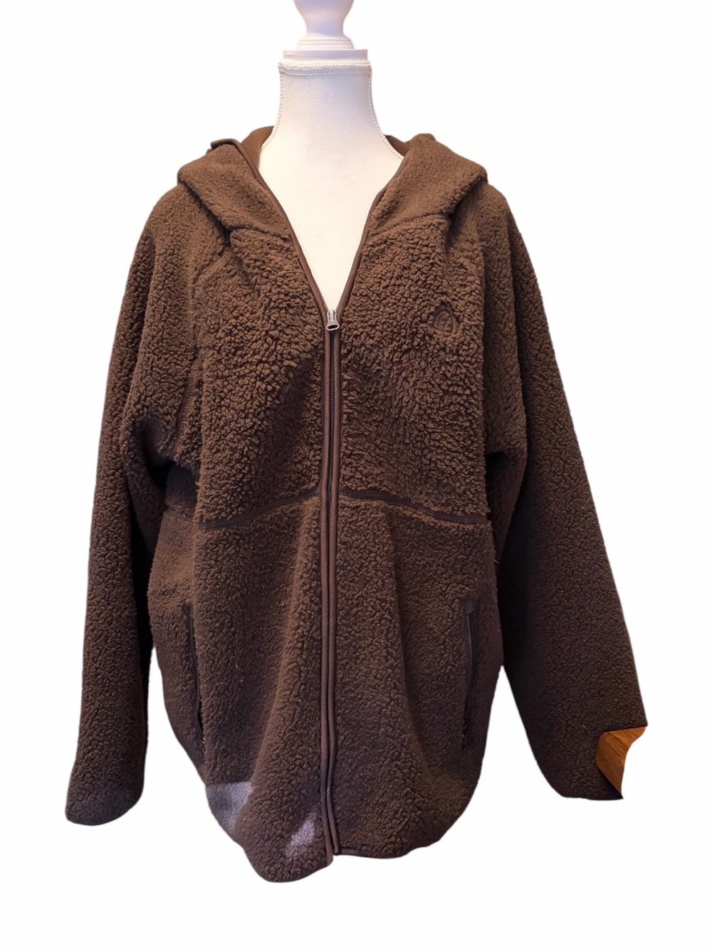 Sierra Designs Brown Sherpa Zip Hooded Jacket